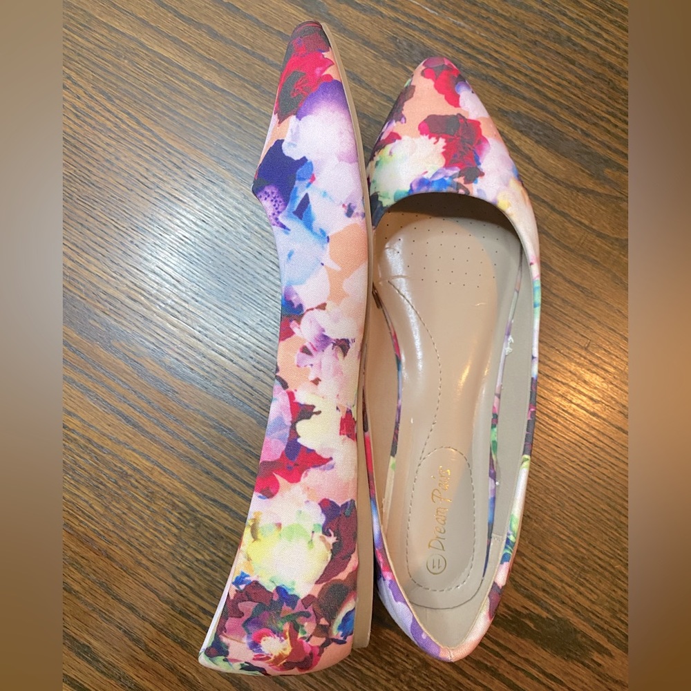Floral Print Flats Size 11